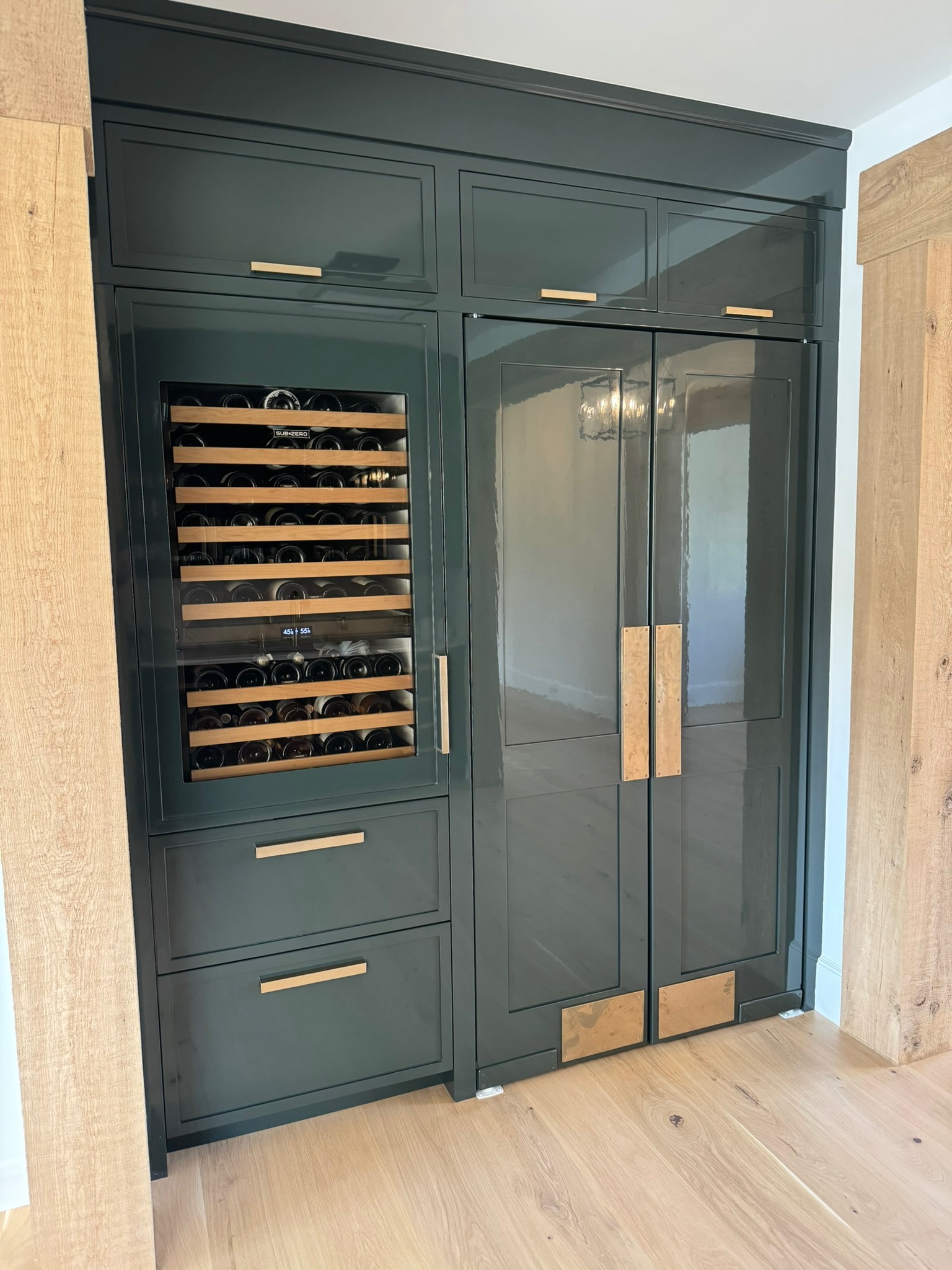 High Gloss Wet Bar — 2 High Gloss Wine Fridge
