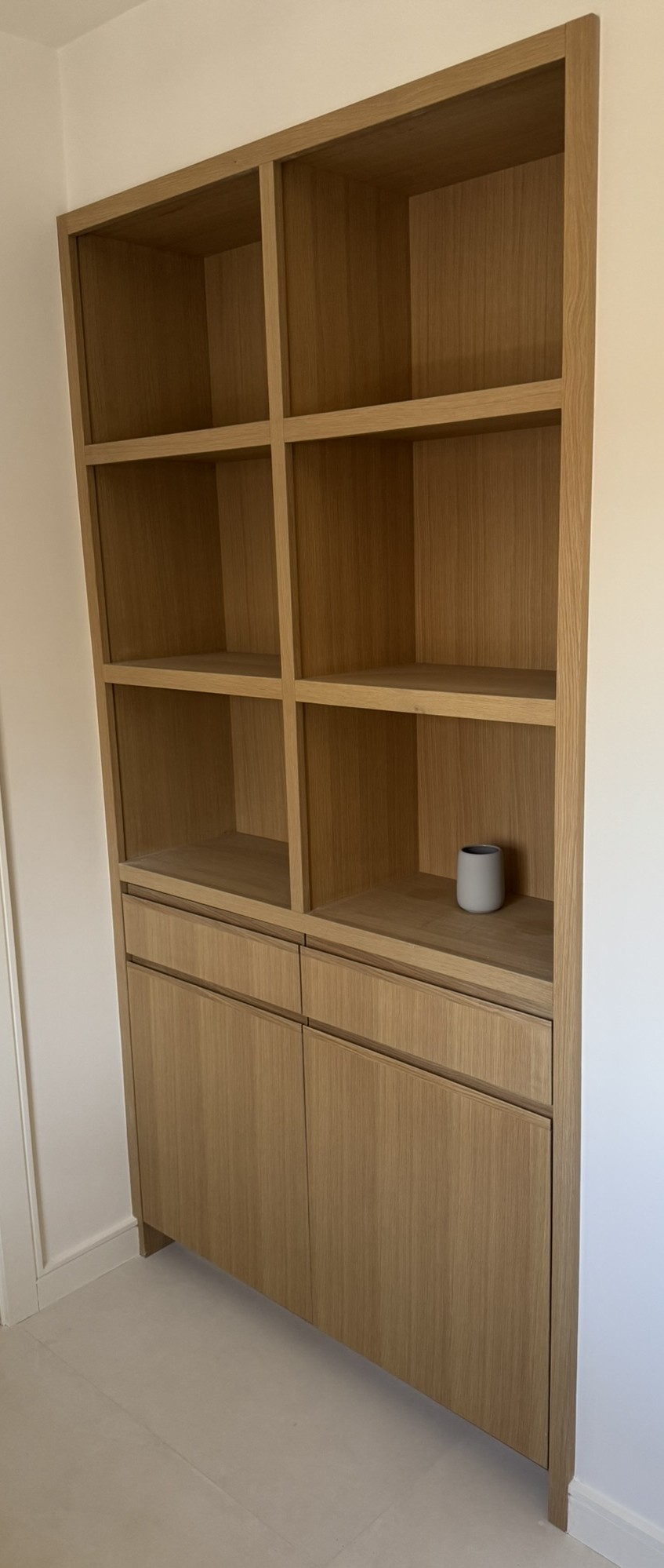 Brookline Rift White Oak — 2 Bathroom Built-in