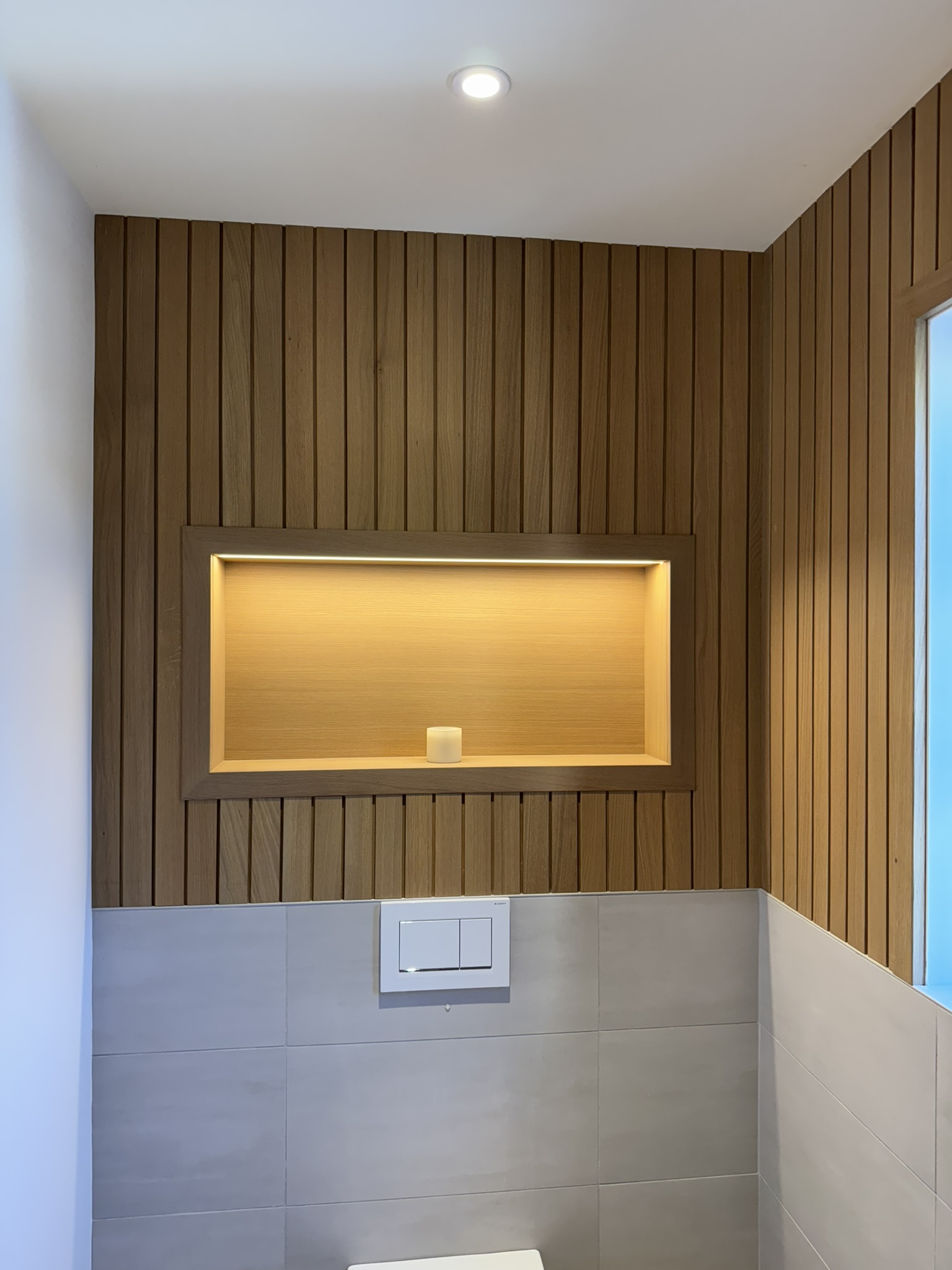 Brookline Rift White Oak — 3 Bathroom Nook and Paneling